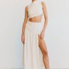 Third Form Marble Gathered Side Midi Skirt | Off White Online