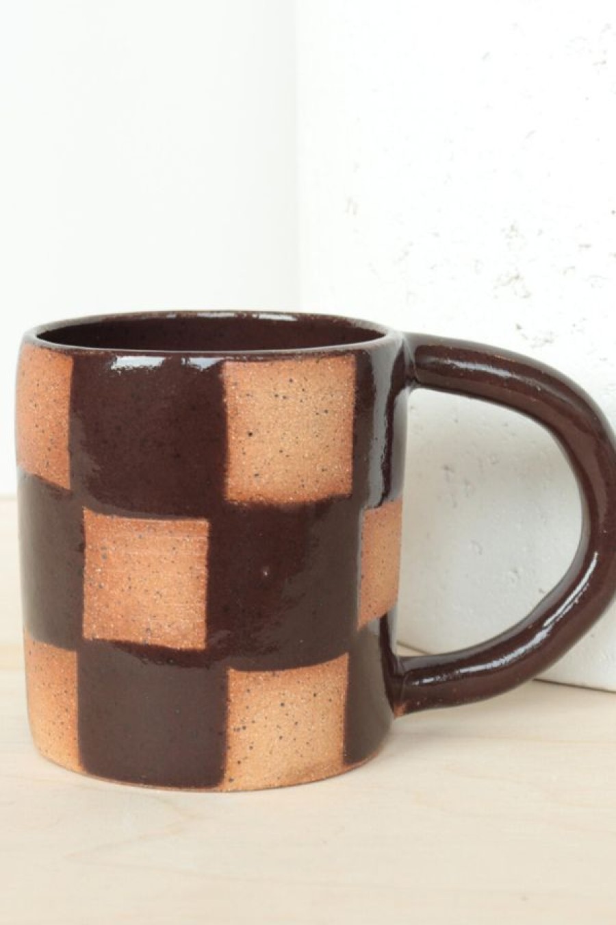 Nightshift Ceramics Checkerboard Mug Espresso New