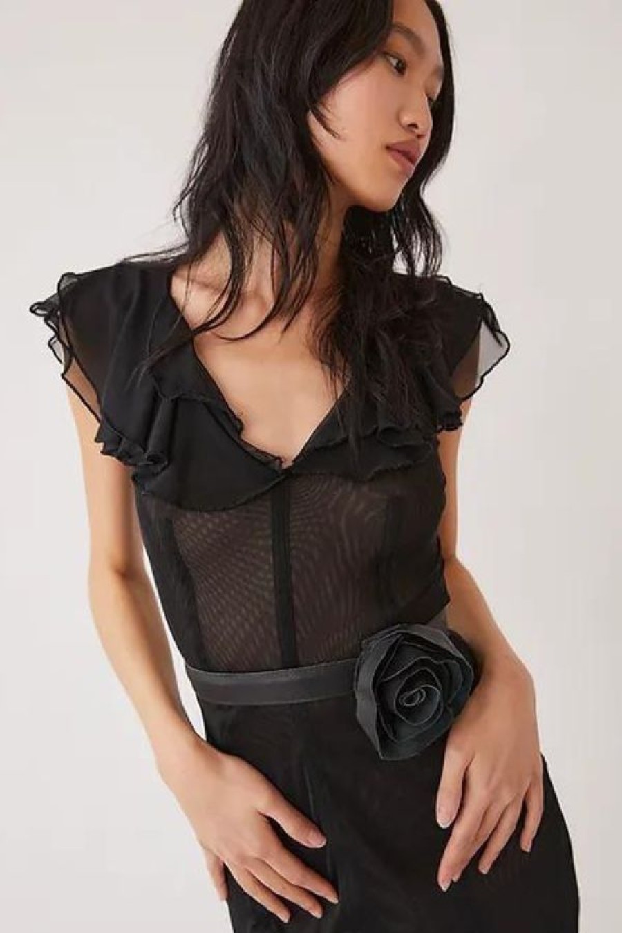 Tach Xia Ruffle Dress | Black Online