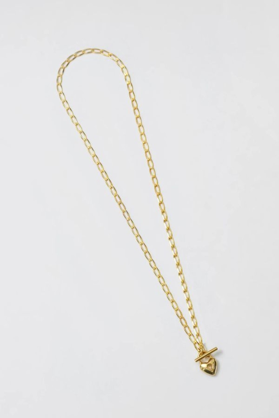 Wolf Circus Heart Toggle Necklace | Gold New