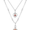 Luv AJ Cross My Heart Charm Necklace | Silver Wholesale