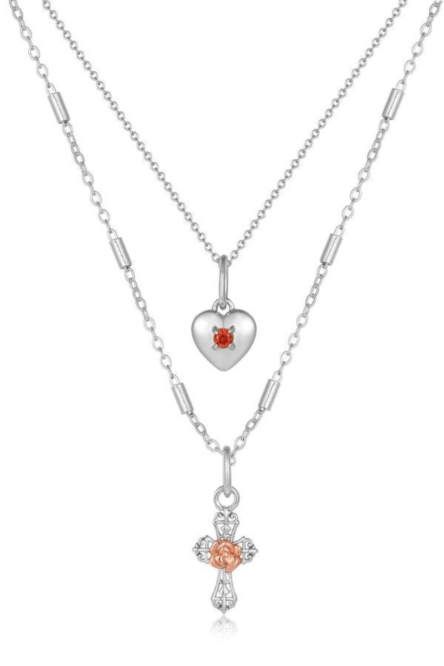 Luv AJ Cross My Heart Charm Necklace | Silver Wholesale