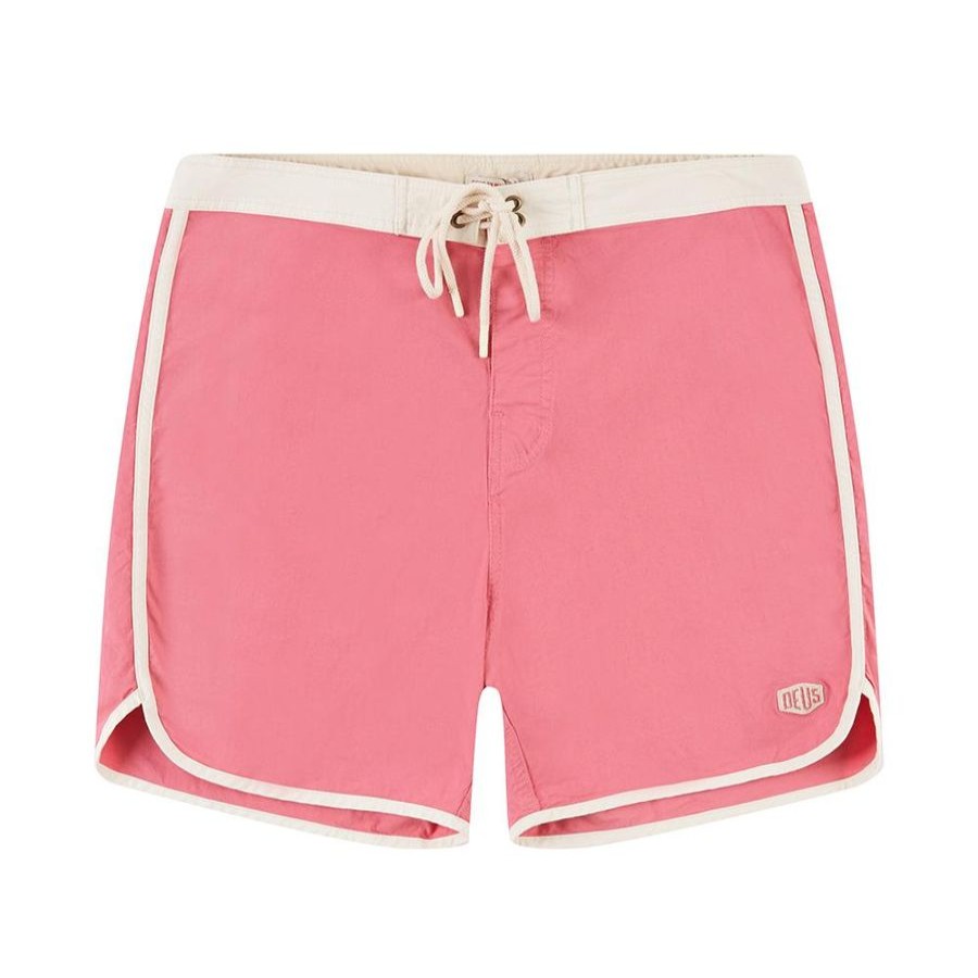 deus Scallop Boardshort Rap Rose Hot