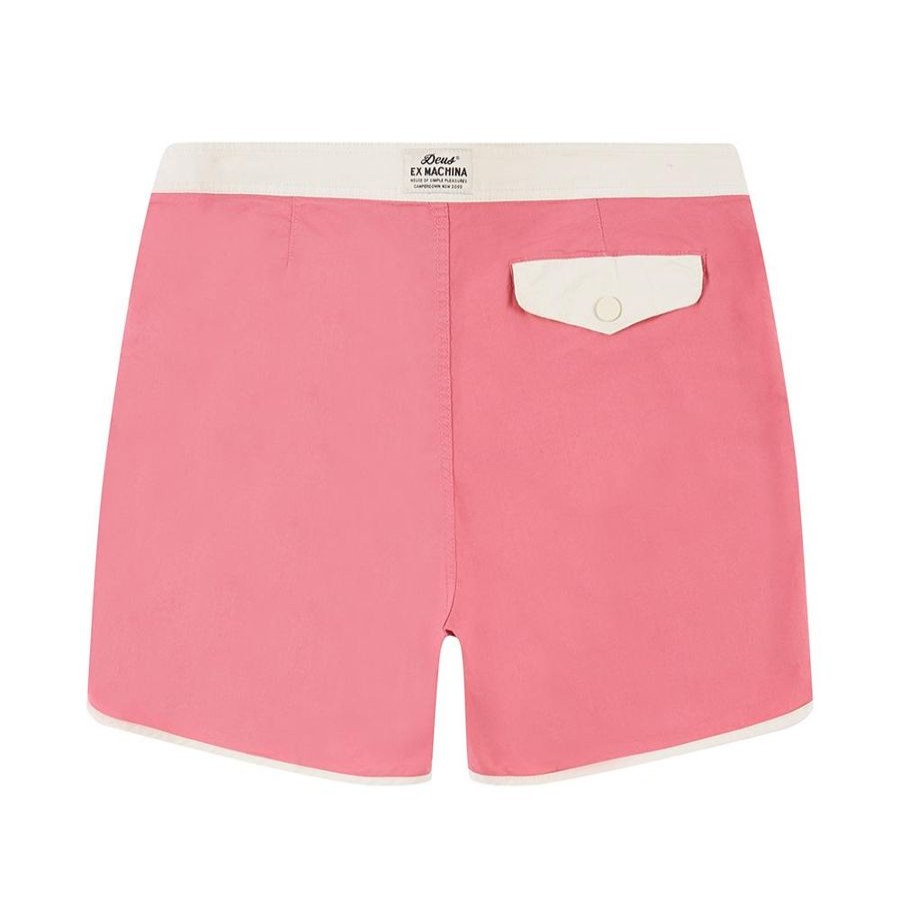 deus Scallop Boardshort Rap Rose Hot