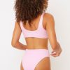 Frankies Jenna Ribbed Bikini Bottom Love Pink Wholesale