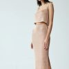 Third Form Heavy Metal Knit Maxi Skirt Rose Gold Best