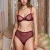 Dora Larsen Rumi Clean Tulle Underwire Bra | Mahogany New