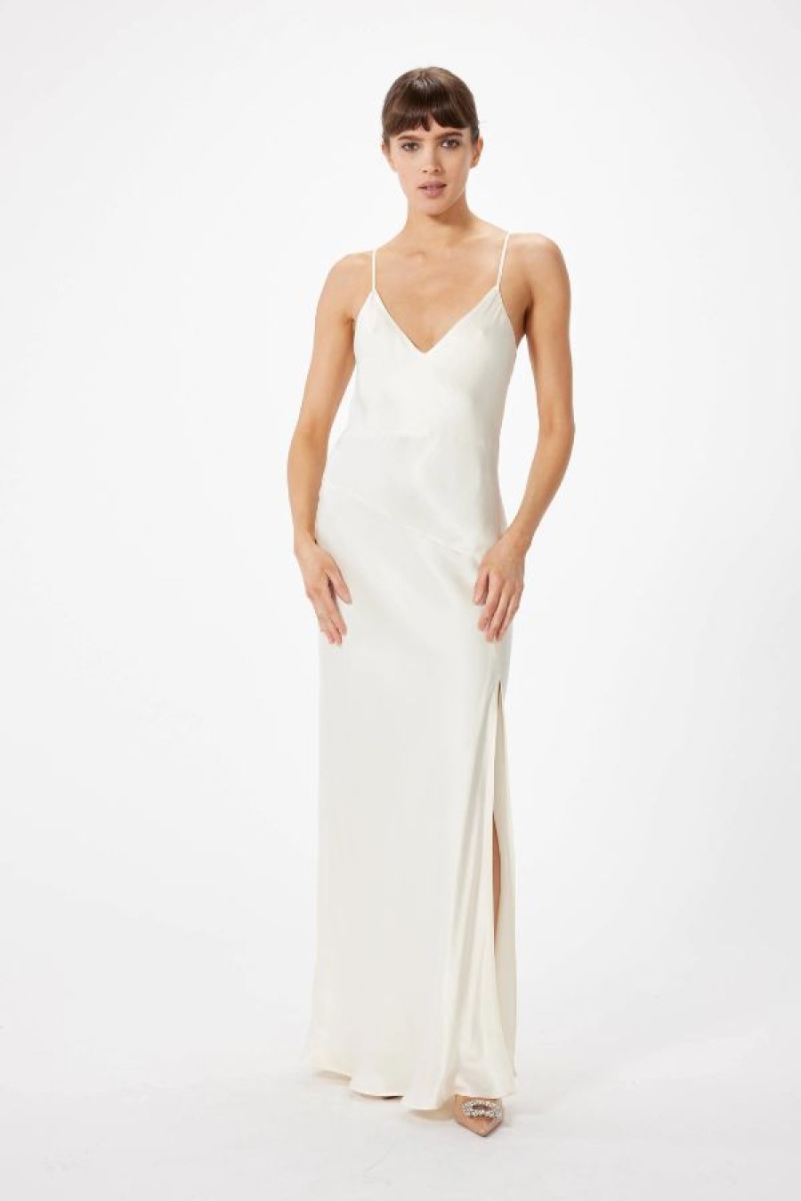 Sophie Rue Ella Satin Dress | Ivory Clearance