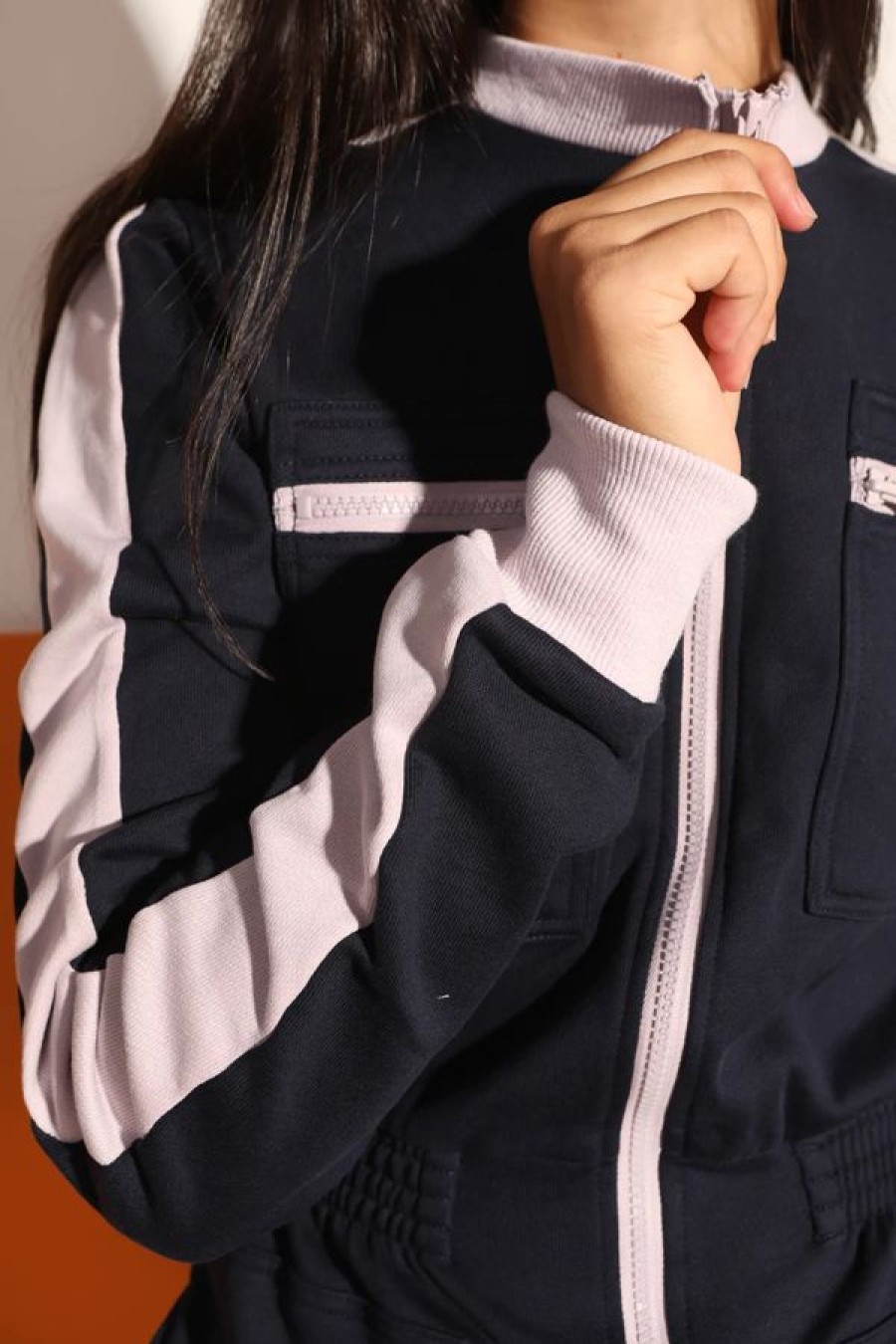 L.F.MarWholesale Dom Boilersuit | Lilac & Navy Lilac / Navy Wholesale