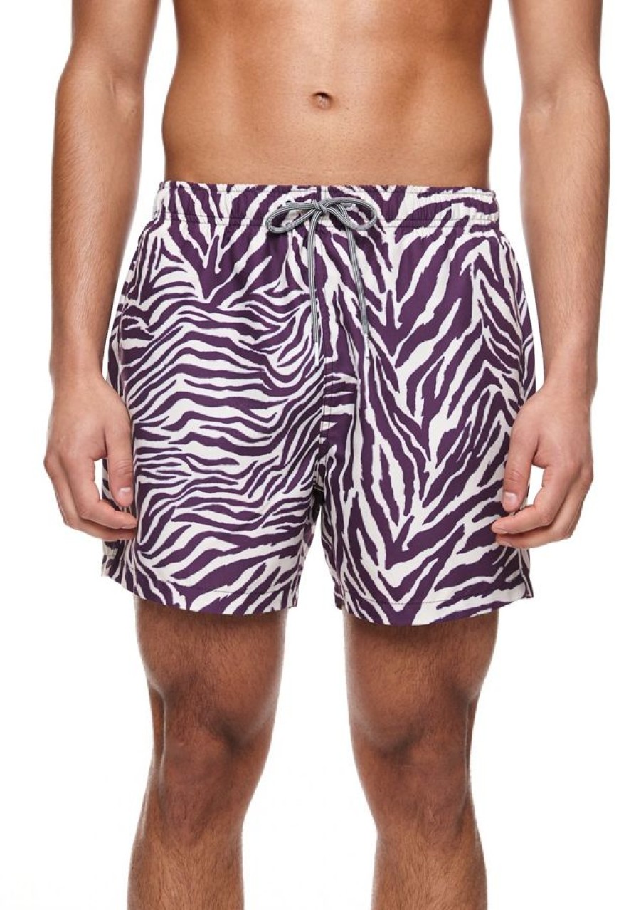 Boardies Zebra Mid Length Swim Shorts New