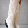 Alohas Cattle Leather Boot | Ivory Best