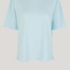 Just Female Noble Padded Tee | Blue Glow New