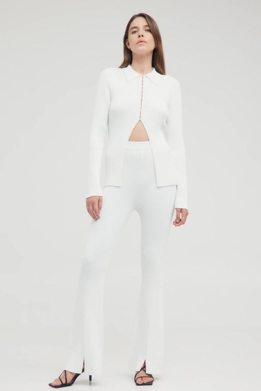 Third Form Hooked In Knit Flare Pant | Off White Wholesale