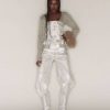 Ganni Silver Foil Stary Jeans | Bright White New