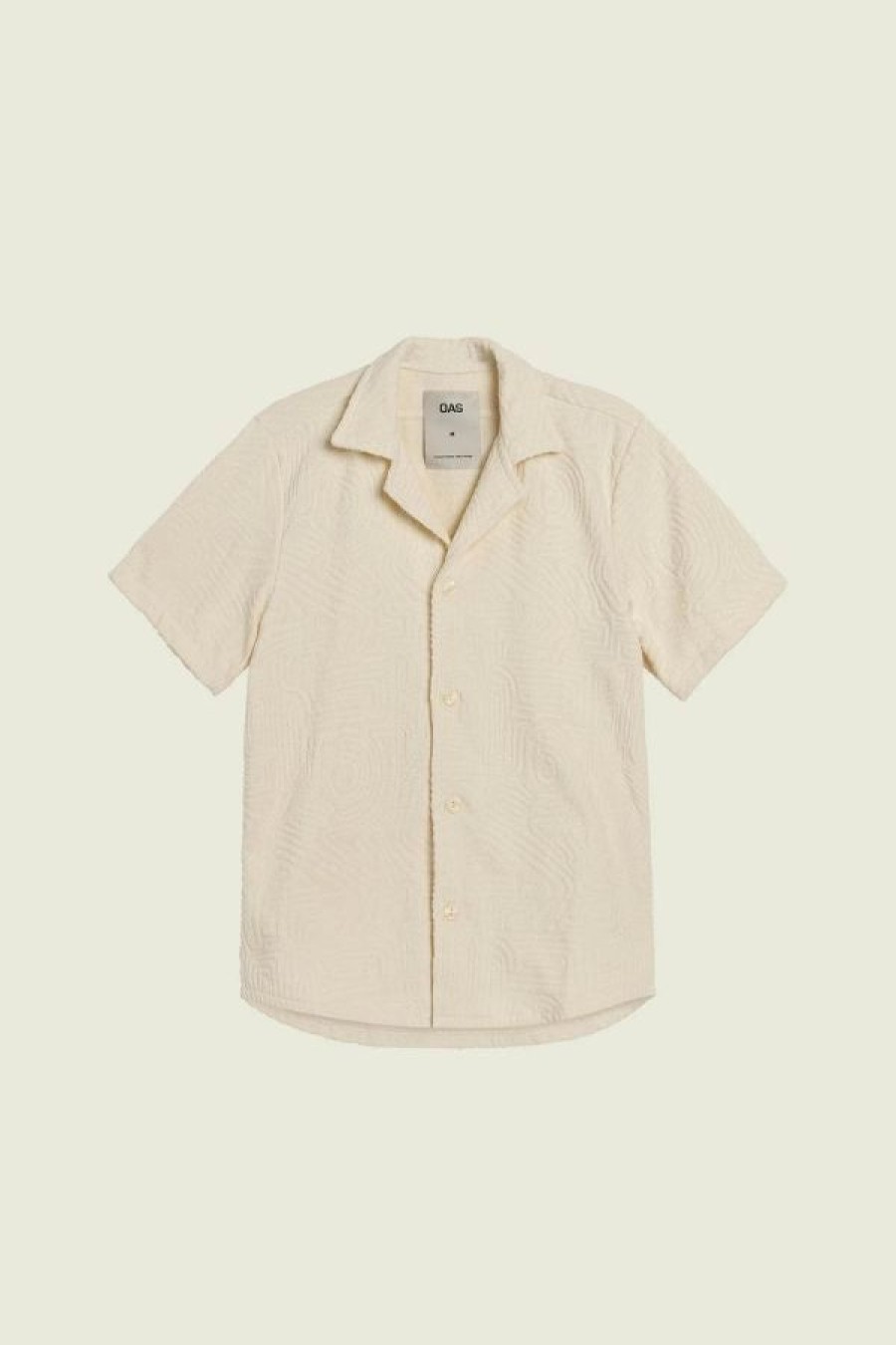 OAS Cream Golconda Cuba Terry Shirt New