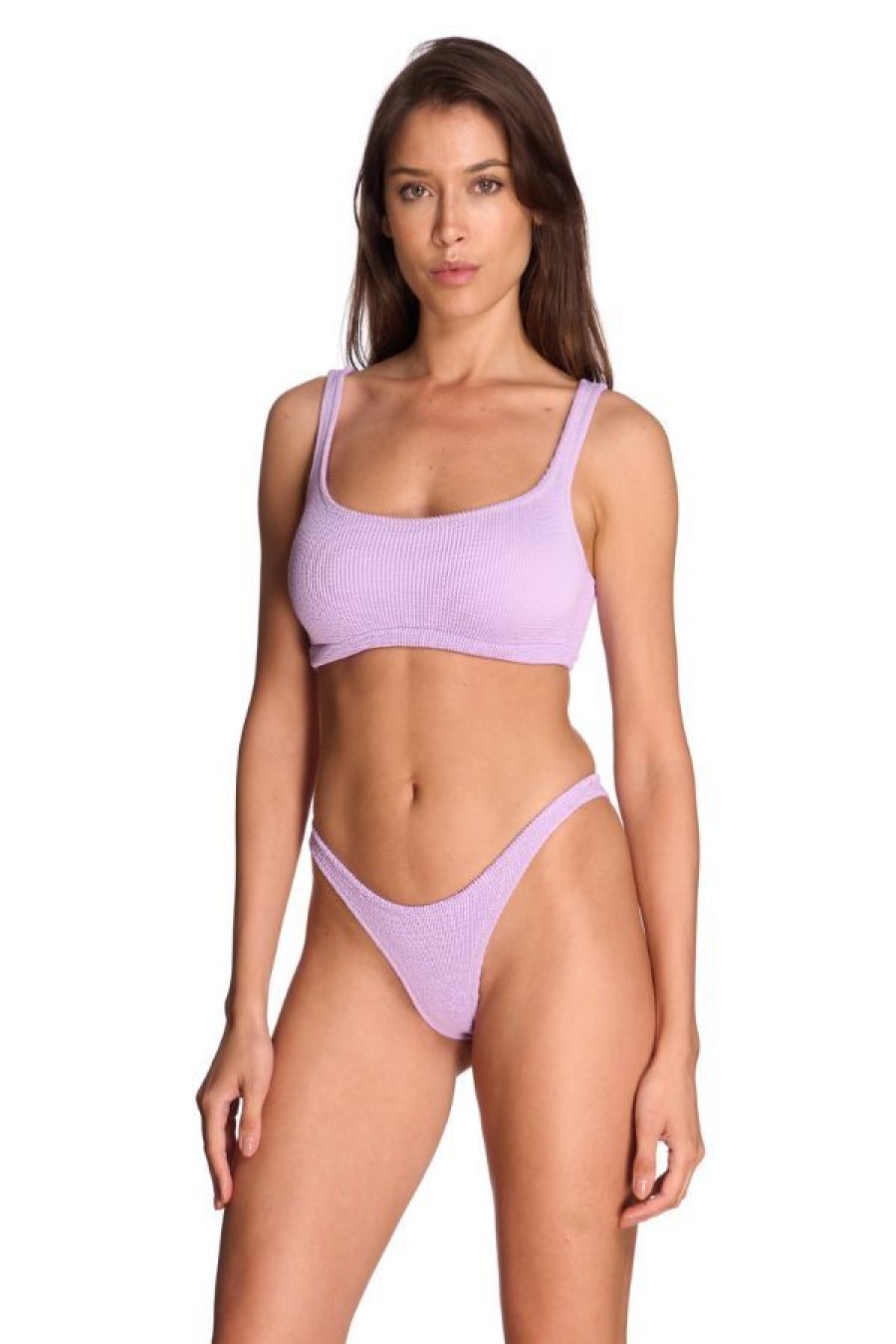 Reina Olga Ginny Boobs Scrunch Bikini Set | Lilac Clearance