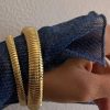 Luv AJ Flex Snake Chain Bracelet | Gold Hot