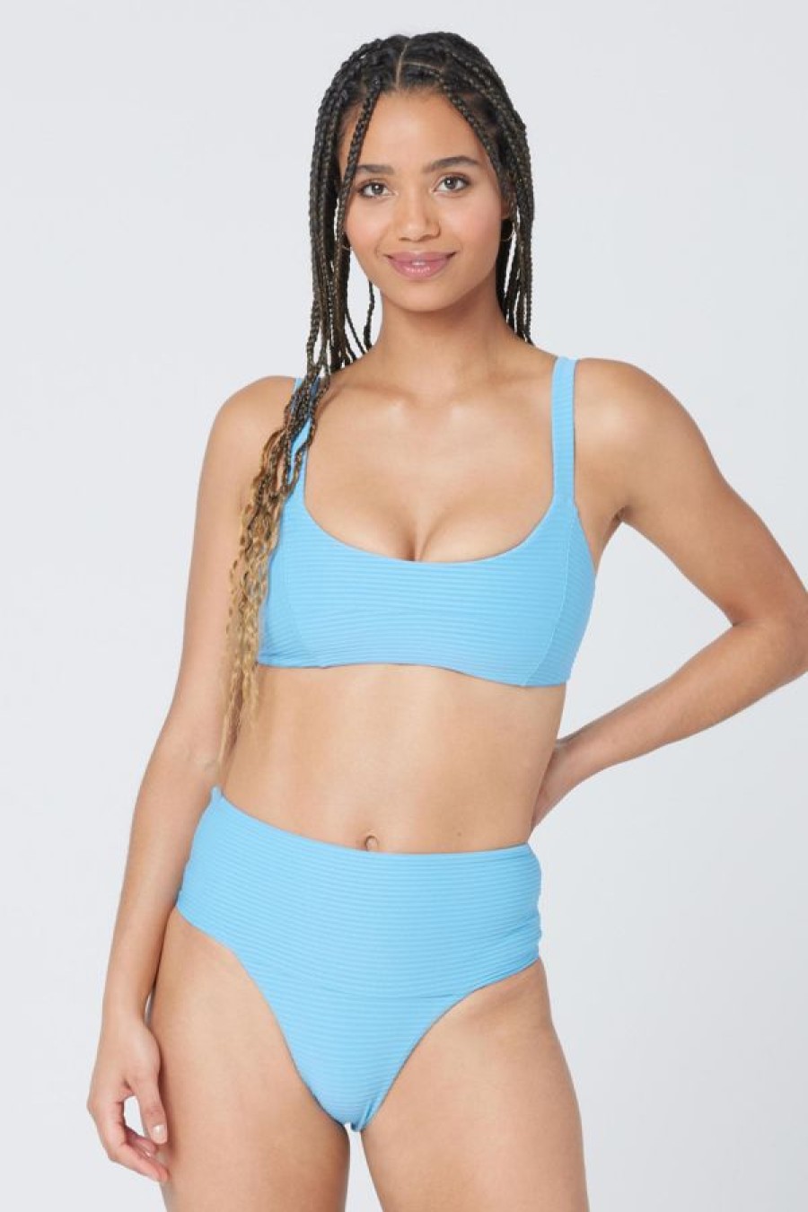 L*Space Jess Bikini Top Cornflower New