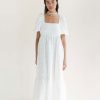 A Bronze Age Serenity Dress | White Crinkly Crepe Online