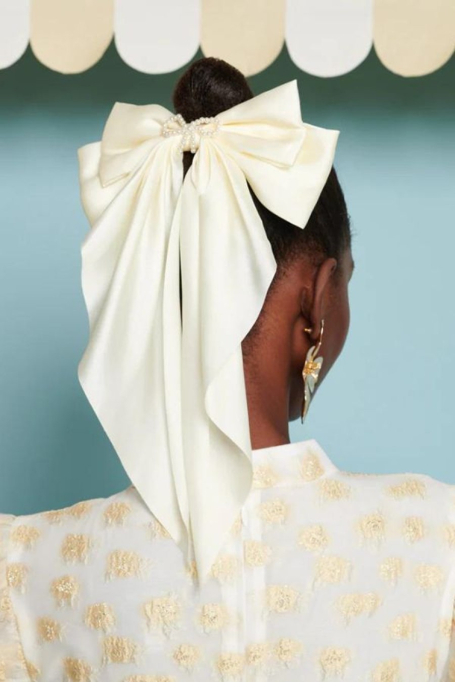 Sister Jane Rosslyn Hair Bow | Pearled Ivory Wholesale