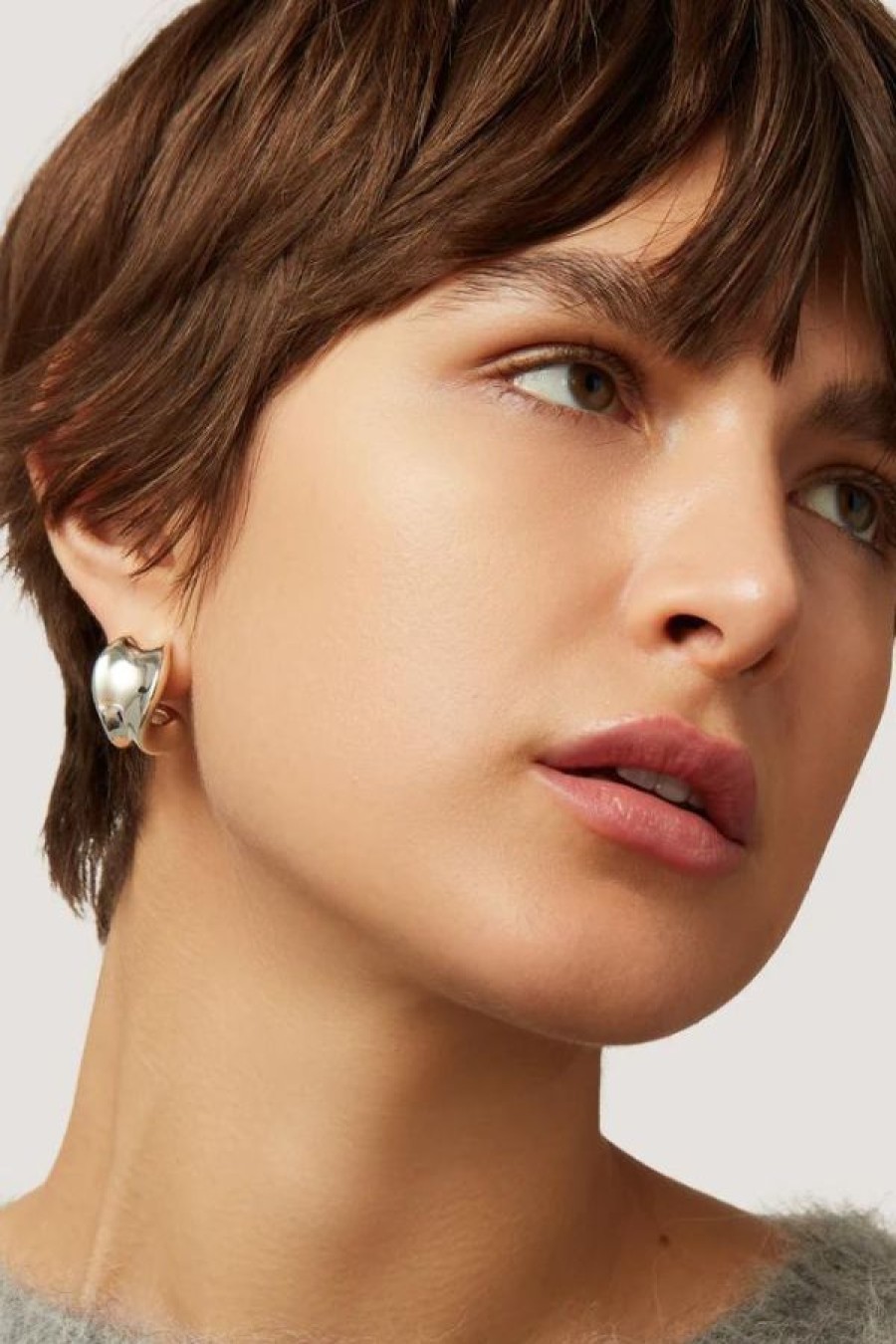 Jenny Bird Chunky Doune Hoops | Silver New