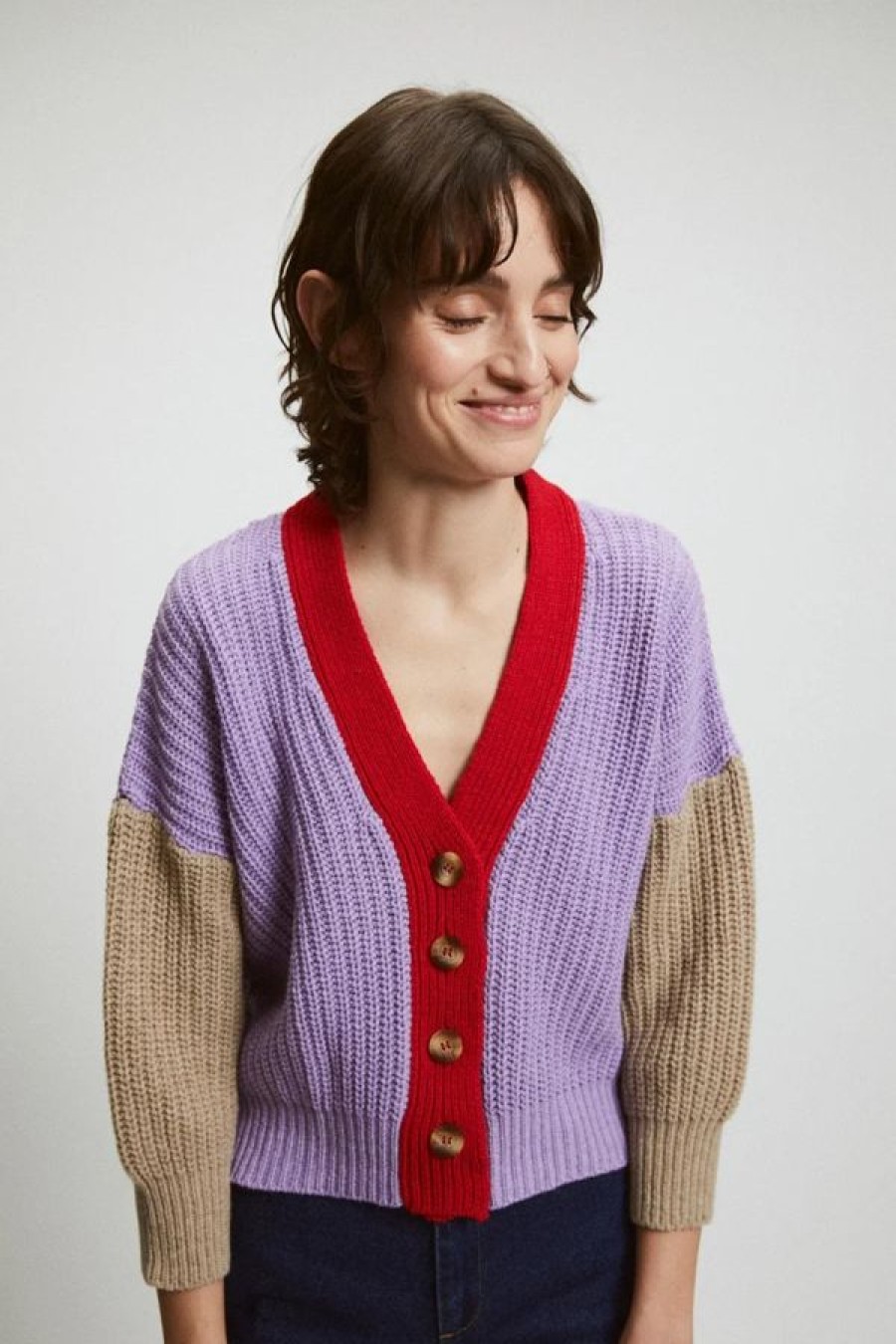 Rita Row Hole Cardigan | Multicolour Hot