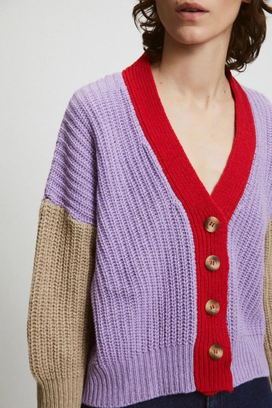 Rita Row Hole Cardigan | Multicolour Hot